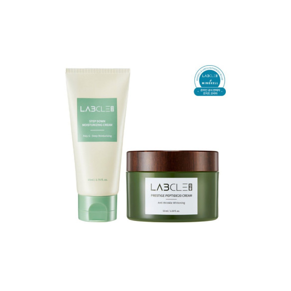 랩클 프레스티지 펩타이드20 크림 50ml 1개 + 랩클 스텝 다운 모이스처라이징 크림 80ml 1개 